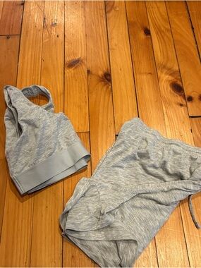 Auden Light Gray Sleep Bralette & Shorts Set